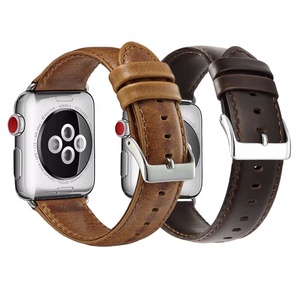 Correa de Cuero Genuino Marrón para Apple Watch, Correa de Moda para Hombre, Correa para <span class=keywords><strong>IWatch</strong></span> - Product Image 2