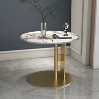 Table basse en métal pour petit appartement italien, plateau en ardoise, design moderne et simple, mobilier de maison de luxe léger, modèle Pandora