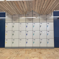Easylocker Casier d'étudiant personnalisé en plastique ABS à grain de bois élevé avec serrure électronique pour la salle de sport et le bureau
