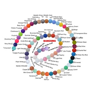 68 diferentes colores surtidos cuentas de dentición redondas clásicas de silicona - Product Image 1
