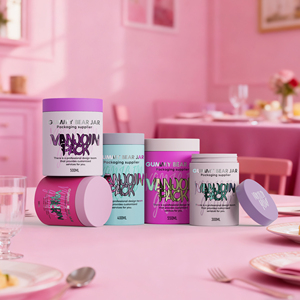 Miễn Phí Mẫu Nhựa <span class=keywords><strong>Jar</strong></span> Với Nắp Màu Đen Cho Bao Bì Gummy Gấu Kẹo Kín Độ Tươi Giữ Thực Phẩm Container Để Thức Ăn Lưu Trữ - Product Image 2