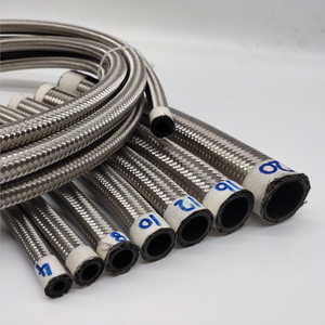 Haofa AN8 <span class=keywords><strong>NBR</strong></span> Kraftstoffleitung Benzinschlauch mit Edelstahlgeflecht für Fahrzeug-Kühlsysteme und Rennsport-Modifikationen - Product Image 1