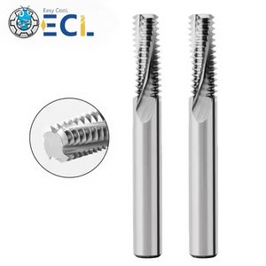 Fresa de rosca de carburo CNC de 4 flautas de alta precisión ECL, brocas de enrutador de ranura curvada de cola de milano de todos los dientes para OEM de aluminio - Product Image 2