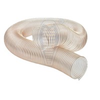 Tuyau flexible en cuivre enduit de PU pour système de ventilation d'évacuation des fumées, connecteur flexible pour sortie d'air transparent
