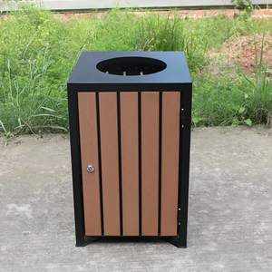 Contenedor de <span class=keywords><strong>Basura</strong></span> de Madera Compuesta para Exteriores, <span class=keywords><strong>Cubo</strong></span> de <span class=keywords><strong>Basura</strong></span> Ecológico y Atractivo para Parques y Calles, Contenedor de Reciclaje Comercial Público - Product Image 6