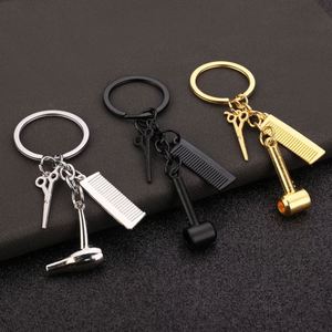 Tijeras de aleación para lavado y corte, Peine eléctrico para desenredar, Colgante de joyería de metal para llavero - Product Image 1