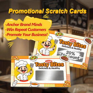 Tarjetas Rasca y Gana Promocionales para Tiendas de Alimentos con Diseño de Logotipo Personalizado <span class=keywords><strong>Gratuito</strong></span>, con Cartón para Impulsar las Ventas - Product Image 3