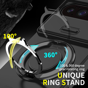 Funda de Metal Giratoria 360 Grados con Ventana Trasera para Google Pixel 7 8A 9 10 Pro XL Pixel <span class=keywords><strong>9A</strong></span>, en Tendencia - Product Image 3