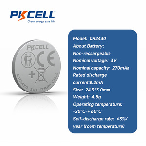 Batterie bouton au lithium Cr2430 <span class=keywords><strong>3V</strong></span> de haute qualité PKCELL - Product Image 6