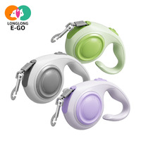 Laisse Rétractable Automatique Personnalisée OEM ODM Populaire en ABS pour Chien, 3M 5M, avec Verrouillage à Bouton Unique, Corde de Traction pour Chiens, Accessoires pour Animaux de Compagnie
