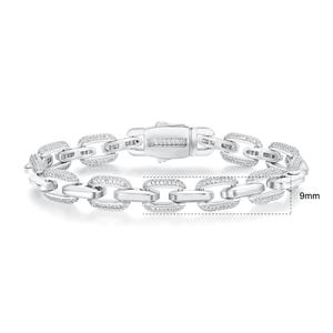 Tren panas kerajinan berat 9mm tembaga zirkon bertatahkan berlian gelang Bezel berlian Kuba gelang Bezel - Product Image 4