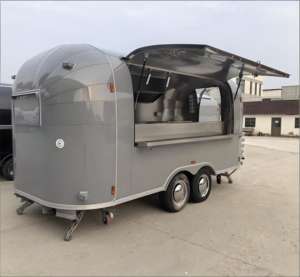 Remorque de bar mobile jour et nuit avec comptoir en acier inoxydable pour le service du café de jour et le bar à cocktails de nuit - Product Image 4