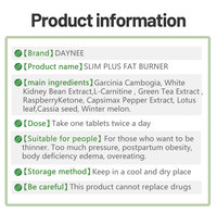 Comprimés détox naturels Winstown pour la perte de poids, capsules amincissantes, meilleures pilules minceur, comprimés brûleurs de graisse personnalisés Fit Slim Plus.