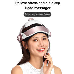 Música incorporada Airbag Amasado Vibración Temperatura constante Compresión en caliente Acupoint Frotamiento Masajeador de cabeza - Product Image 5