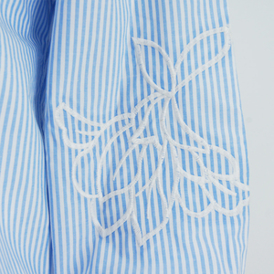 Nuova Camicetta Casual Personalizzata ODM con Stampa Floreale e Righe, Maniche Lunghe con Volant in <span class=keywords><strong>Pizzo</strong></span>, Abbigliamento Femminile - Product Image 6