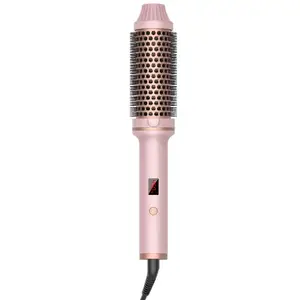 Pronto para enviar Escova De Cabelo Térmica Turmalina Ionic Curling Iron Volumizing Round Hair Brush Escova Térmica