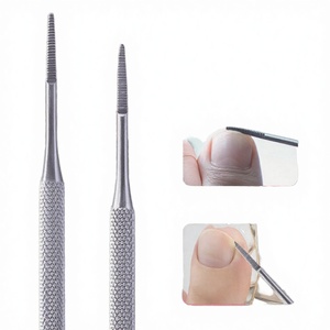 Sholifas 100 pièces Outils de manucure et pédicure double face en acier inoxydable 11,4 cm, bâtonnets à ongles, repousse-cuticules, dissolvant - Product Image 4
