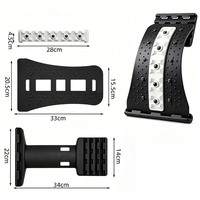 Masajeador Lumbar Ajustable de 4 Niveles con Control Remoto Inalámbrico y Puntos de Masaje de Tracción Magnética para la Cintura