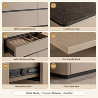 Lemari Perhiasan Kayu Lapis Modern Ramah Lingkungan Buatan Tangan dengan Finishing Cat Bakar, Desain Berdiri Sendiri untuk Interior Ritel