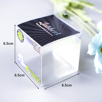 Boîte à surprise personnalisée en PVC, boîte transparente en PET, matériaux recyclés, impression UV, boîtes d'emballage avec trou de suspension, boîte cadeau