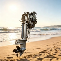 Motor Tempel Diesel Laut 30HP Berpendingin Udara 4 Tak 2 Silinder Mesin Kapal Tempel Diesel 30HP