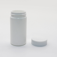 Bouteille de complément alimentaire en HDPE de qualité alimentaire de 120 ml, sans BPA, à large ouverture, opaque, résistante à la lumière, avec bouchon à vis, design cylindrique