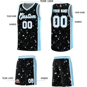 Maillot de basket-ball personnalisé avec nom et numéro, unisexe, pour adulte, anti-humidité, sublimé, col en V, uniforme d'entraînement - Product Image 2