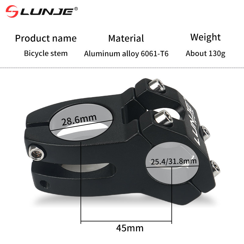 31.8x80MM Bicycle Handlebar Stem CNC Aluminum Alloy 7 Degree Bike Stem