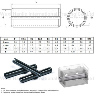Fabricant fiable de goupilles à ressort d'usine DIN1481Goupille à ressort cylindrique <span class=keywords><strong>fendue</strong></span> en acier au carbone zinguée - Product Image 5