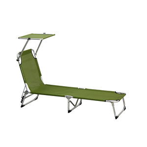 Hot Sale Wholesale Three-Fold Aluminum <strong>Tube</strong> +Teslin Material Bed with Sunshade Boards for Outdoor Camping Beach Use - Product Image 3