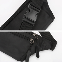 Sac banane unisexe portable de 7 pouces en polyester imperméable de haute qualité avec fermeture éclair, personnalisable, sangle réglable, à porter à l'épaule ou à la taille, vente en gros