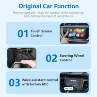 Adaptador inalámbrico CarPlay Android Auto Multimedia Box - Plug & Play USB Dongle para pantalla Tesla, compatible con Streaming Media Player