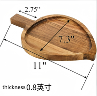 Plateau de service en bois d'acacia, plateau à apéritifs en forme de feuille pour fête, décoration de la maison, mariage, plateau à fromage et à desserts