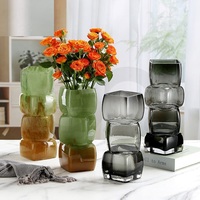 MSH Original Französischer Stil Romantische Pulverglas-Vase Kreative Vase für das Büro