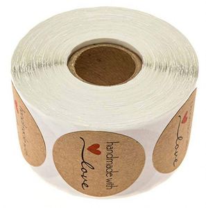 Étiquettes adhésives personnalisées en rouleau, papier kraft - Product Image 3