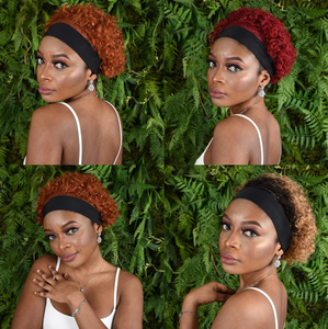 Promotion : Perruque courte à bandeau 100 % cheveux humains, bouclée style Pixie, F115, 6 pouces, cheveux brésiliens Remy, disponible en gros directement de l'usine - Product Image 1