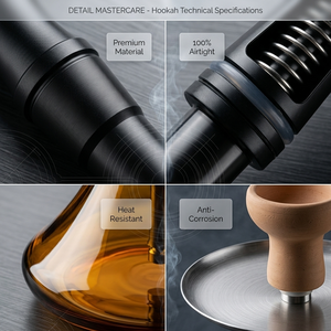 Ensemble de chicha en alliage d'aluminium au design élégant avec accessoires arabes - Product Image 4