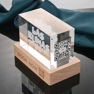 Regalo Promocional Empresarial, Cubo de Cristal con Grabado Láser 3D Personalizado, Decoración de Escritorio, Artesanía de Cristal, Recepción, Impresión de Código QR, Cubo de Vidrio - Product Image 2