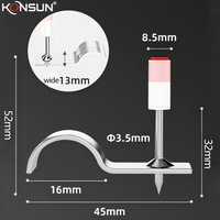 KONSUN Clou de toiture mini à tige lisse de 7,3 mm, galvanisé au zinc, qualité industrielle, pour pistolet à clous en acier, outil intégré pour la décoration de plafonds
