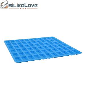 MUYULINS Factory 66-Cavity Rectangular LFGB Platinum Non-Stick BPA-Free <b>Silicone</b> Chocolate Mold - Product Image 4