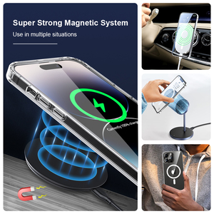 <span class=keywords><strong>7</strong></span>-in-1 Handyhülle Magnetischer Klarer Displayschutz aus Gehärtetem Glas Kameralinsen-Schutz für <span class=keywords><strong>iPhone</strong></span> 13 14 15 16 Pro Max Plus - Product Image 3