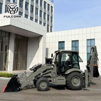 Livraison Gratuite Chargeuse-pelleteuse FULCORE avec godet de 2800 mm, puissance diesel puissante, pour travaux municipaux