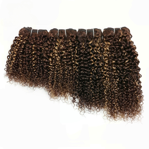 Jerry Xoăn 50Gram Tóc Con Người Bó P4/27 Nổi Bật Brazil Tóc Con Người Mở Rộng Nâu Hỗn Hợp Mật Ong Tóc Vàng Cho <span class=keywords><strong>Bob</strong></span> Phong Cách - Product Image 2