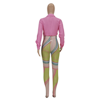 2021 nouveautés Offre Spéciale Clubwear pantalons ensembles pour femmes solide pansement petit haut 2 pièces ensemble imprimer maille Legging costume décontracté