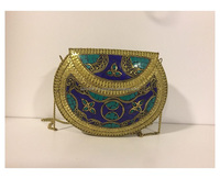 Pochette de soirée en métal pour femmes, nouvelle collection de sacs à main en mosaïque, sac indien