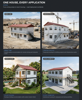 Bâtiment modulaire à deux niveaux en conteneurs préfabriqués, bureau de chantier et logement pour le personnel avec aménagement multi-pièces