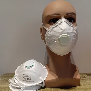 PM2.5パウダーに対するカーボンを使用した使い捨て不織布ABSカップマスクCE FFP2NRフェイスマスクバルブ付きマスク