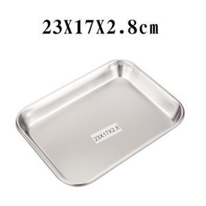 Bandeja Rectangular de Acero Inoxidable de Grado Médico 304, 45X33X3.4Cm, para Uso Sanitario - Product Image 2