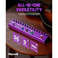Pédale de guitare électrique numérique Playwell TANK-G en ABS avec 36 préréglages modifiables Chorus Delay Reverb MOD IR Effects