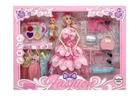 Poupées Princesse Modernes pour Enfants de 11,5 Pouces avec Jupe Suspendue et Poupées Bébé de 3 Pouces et Accessoires de Maquillage
